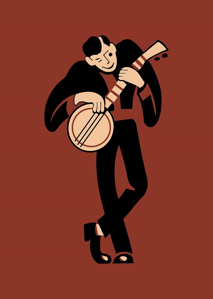 Man playing a banjo