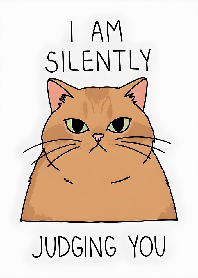 Judging Cat with Text