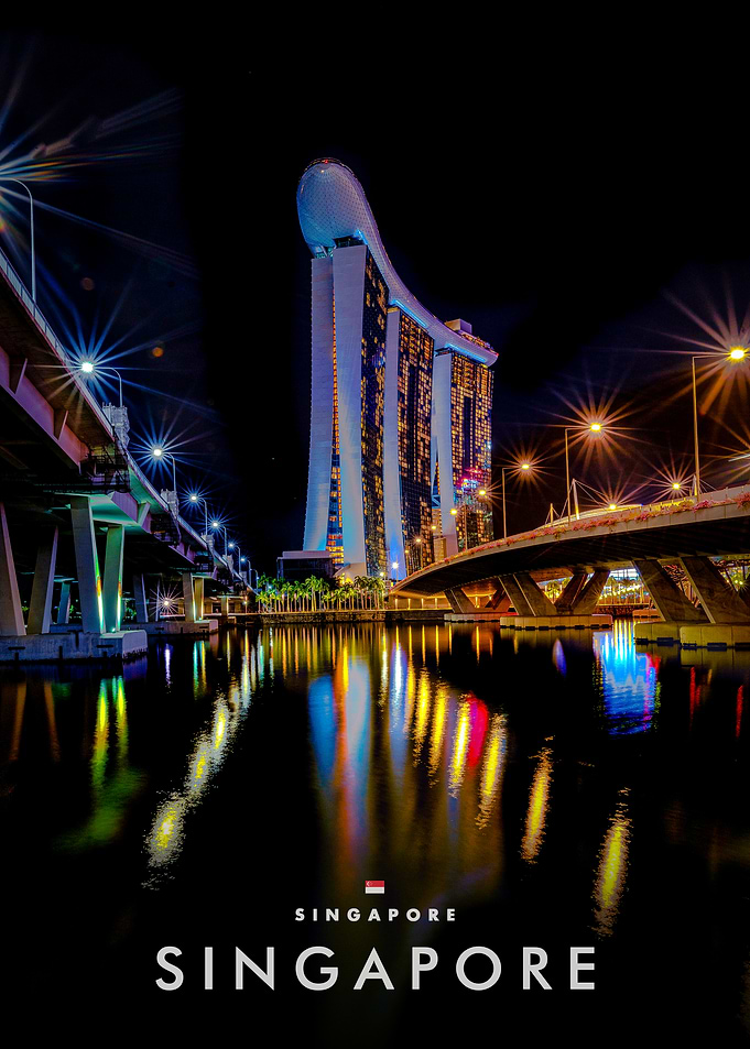 Singapore Marina Bay Sands at Night