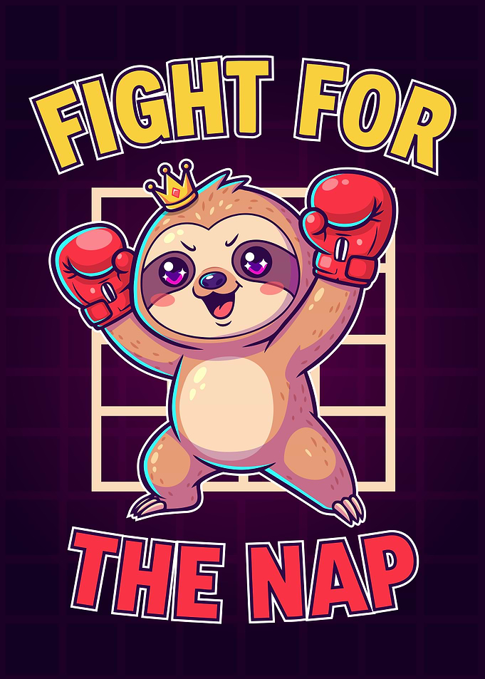 Cute and Funny Sloth Boxer Fighting for a Nap
