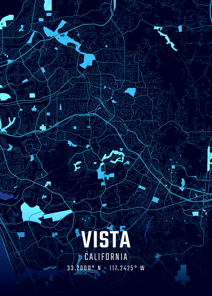 Vista California Map Art