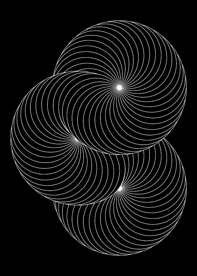 Abstract Swirling Geometric Pattern