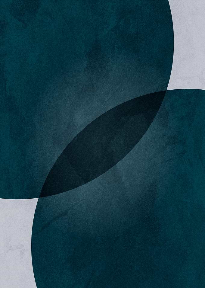 Abstract Teal and Gray Circles