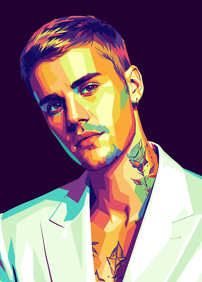Justin Bieber Pop Art Portrait
