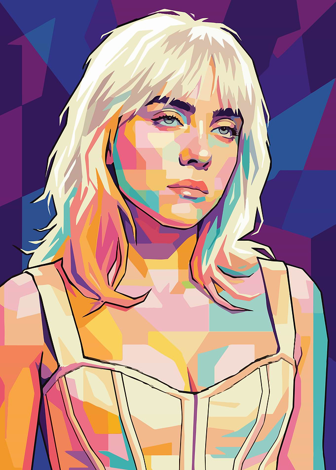 Billie Eilish Pop Art Portrait