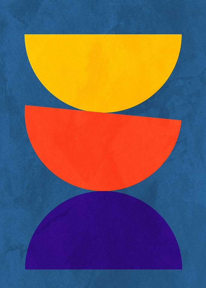 Abstract Geometric Shapes on Textured Background
