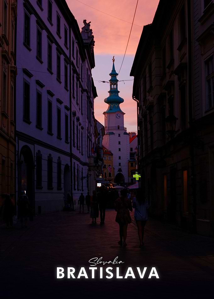 Bratislava Cityscape at Sunset