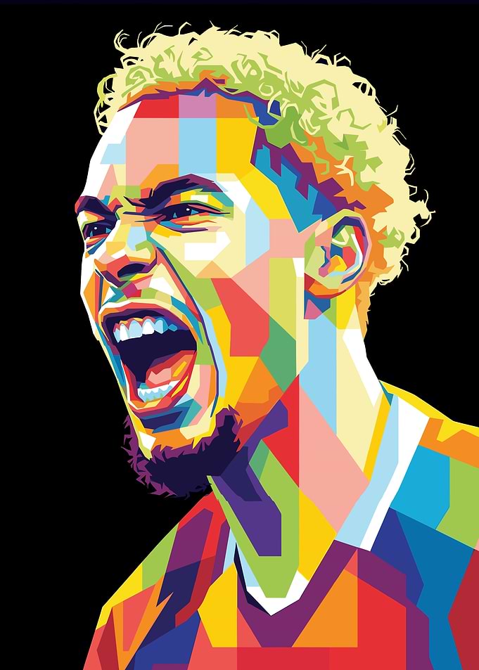 Hugo Ekitike Colorful Portrait