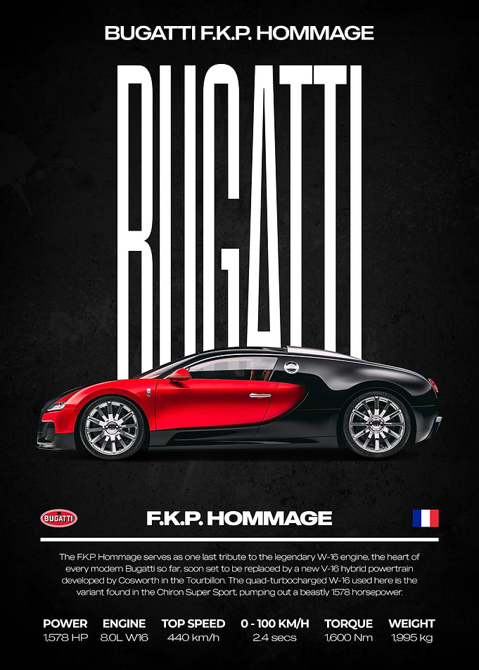 Bugatti F.K.P. Hommage Poster