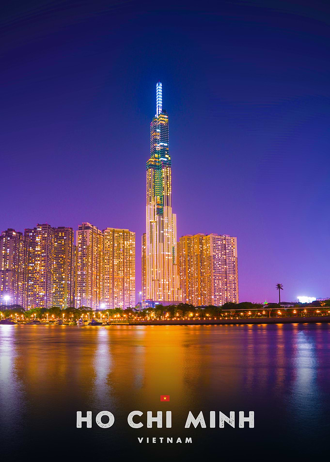 Ho Chi Minh City Skyline at Night