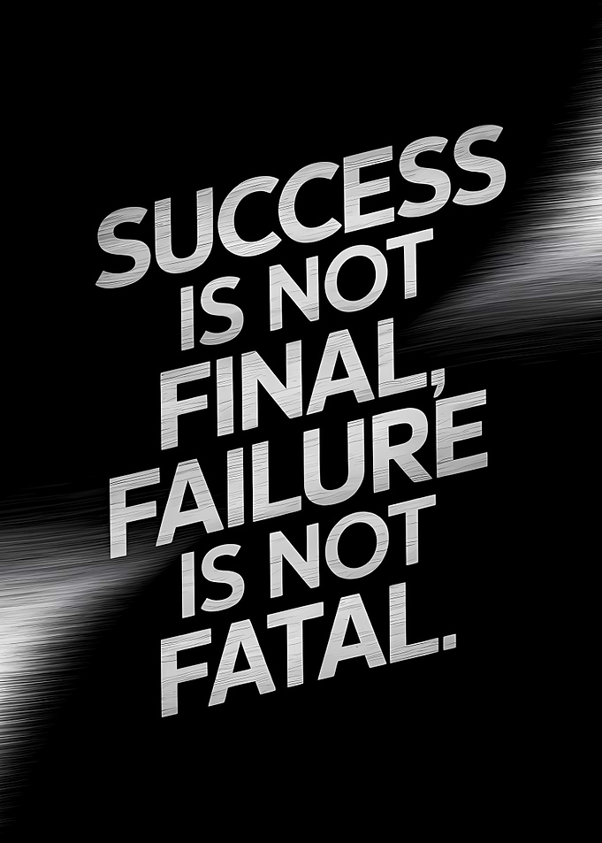 Inspirational Quote on Black Background