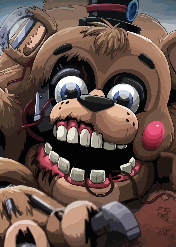 Scary Animatronic Bear Close-up