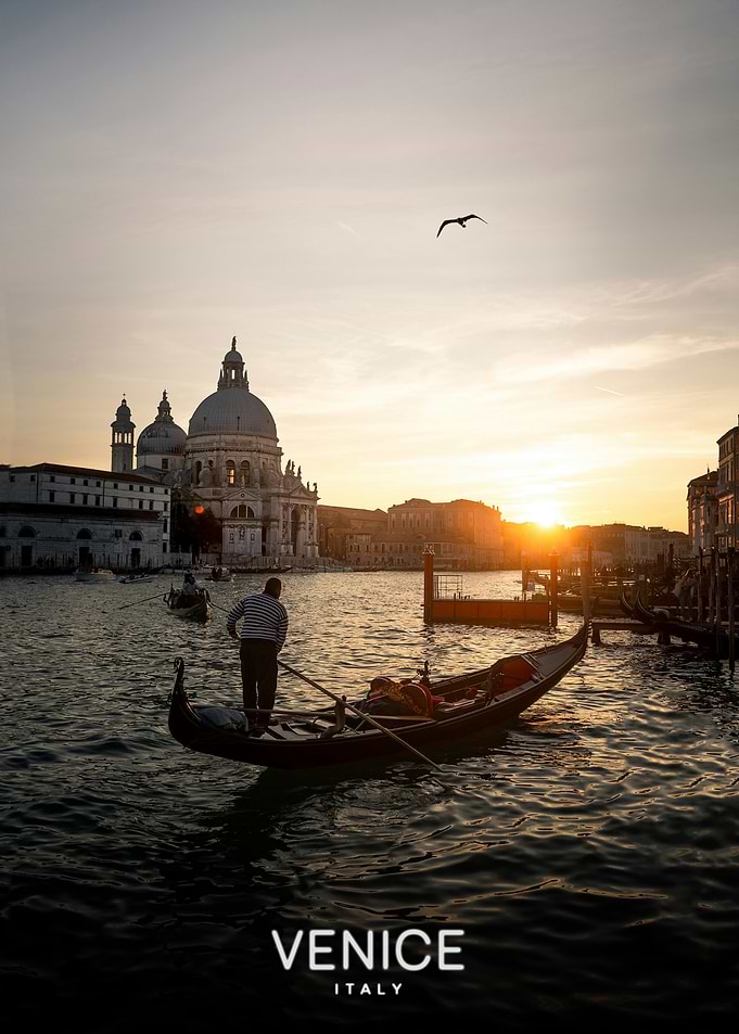 Venice Gondola at Sunset
