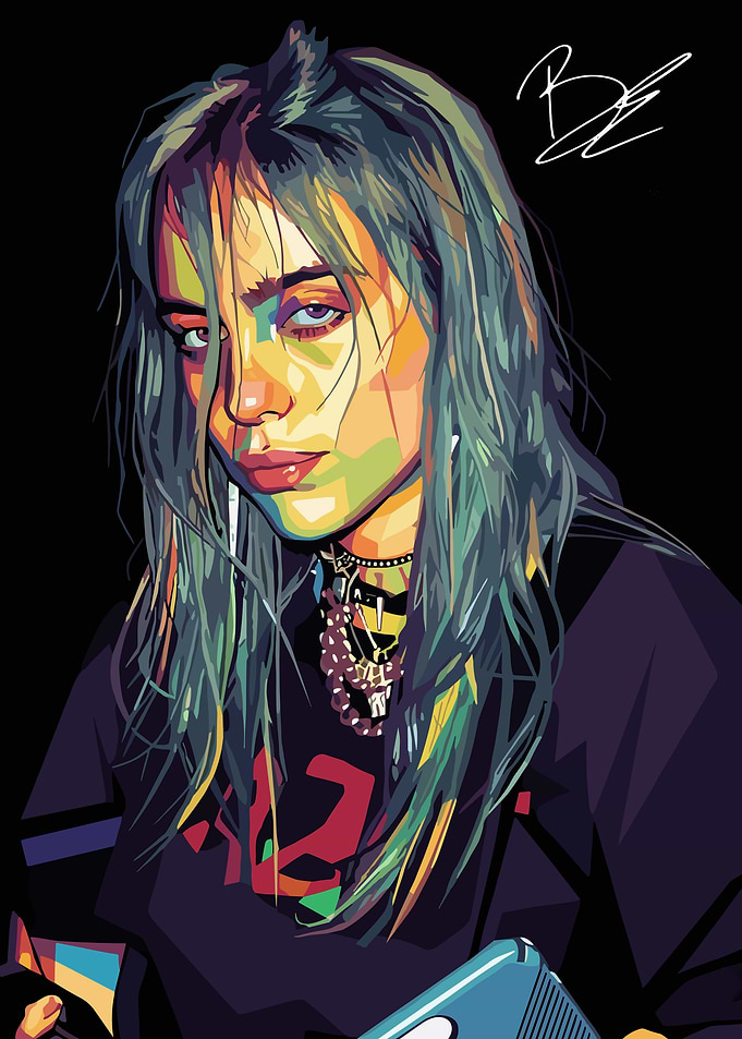 Billie Eilish Pop Art Portrait