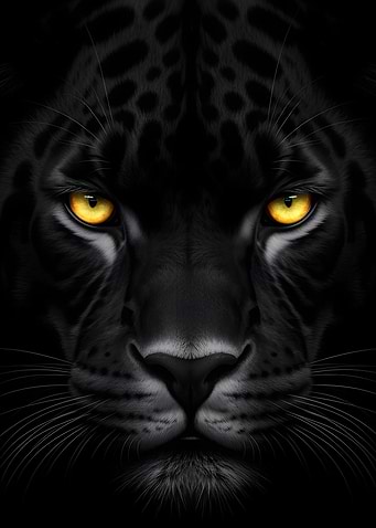 Black Panther with Yellow Eyes