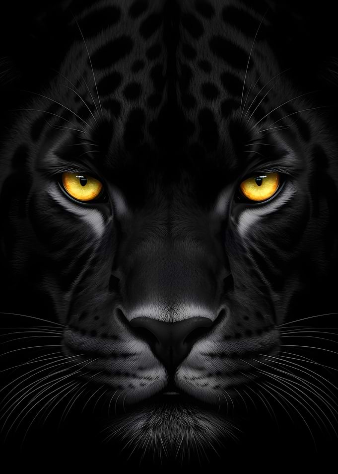 Black Panther with Yellow Eyes