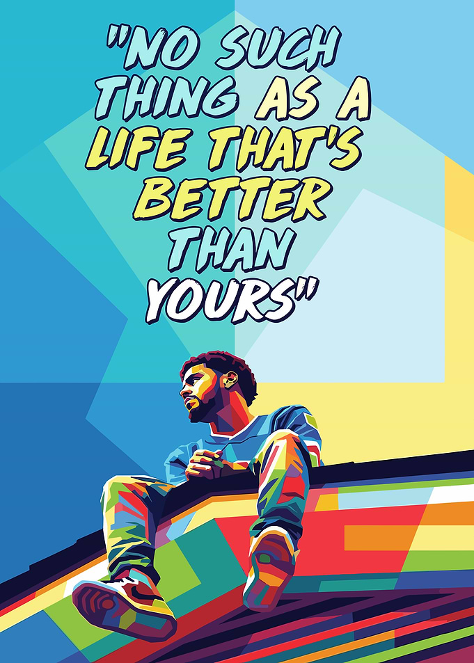 J. Cole Pop Art Portrait
