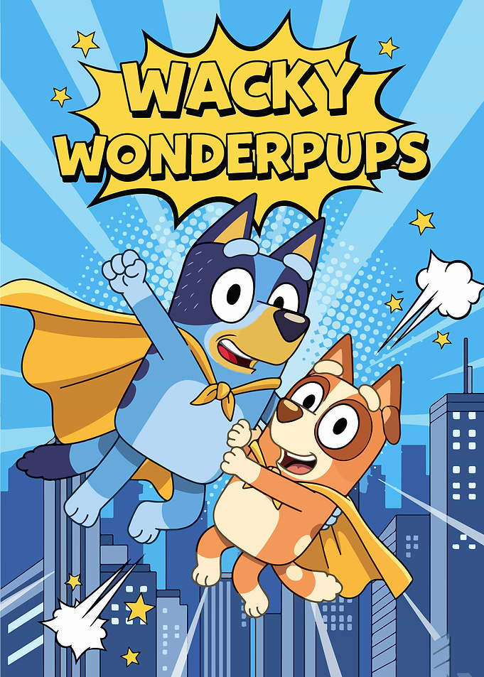 Bluey and Bingo as Superheroes
