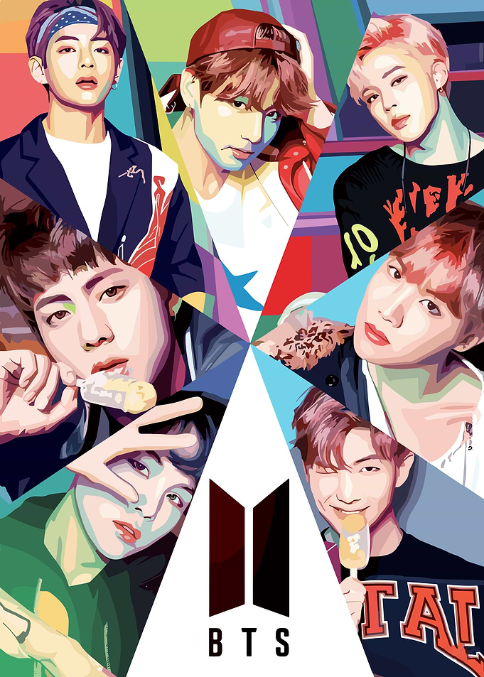 BTS Pop Art Collage