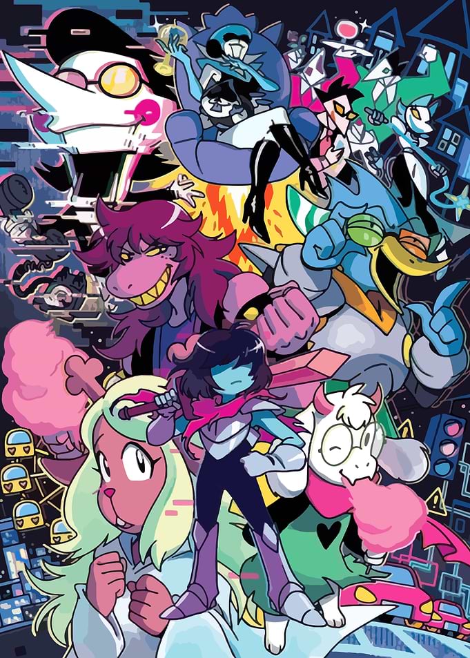 Deltarune Characters in Dynamic Pose