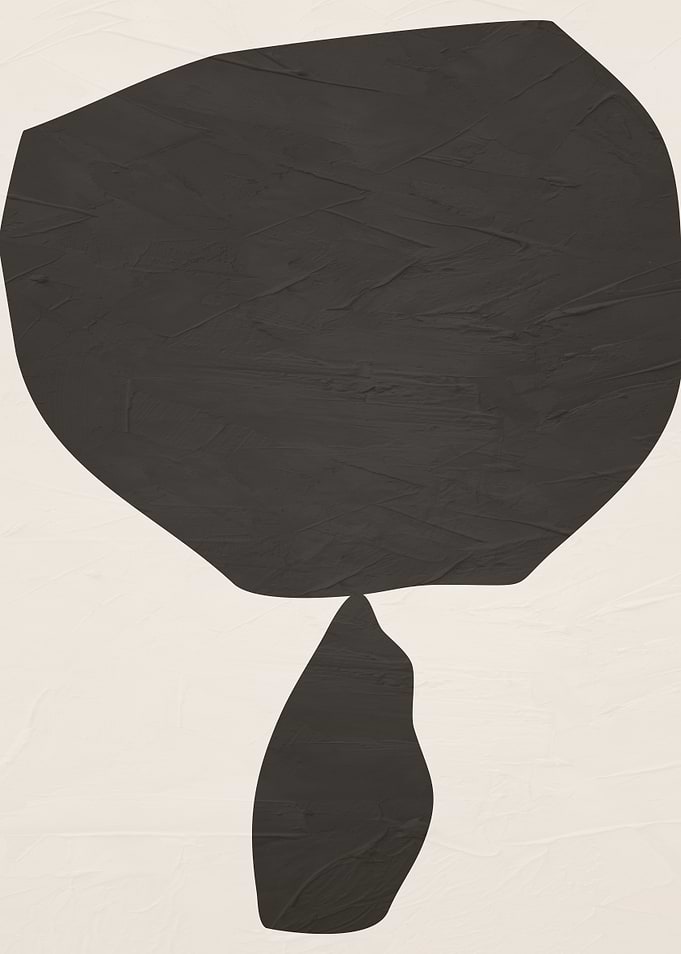 Abstract Black and Beige Shapes