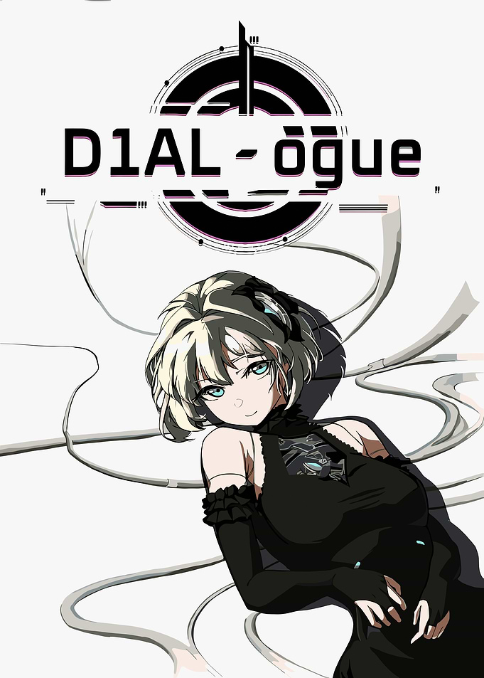Girl with 'D1AL - ōgue' Text