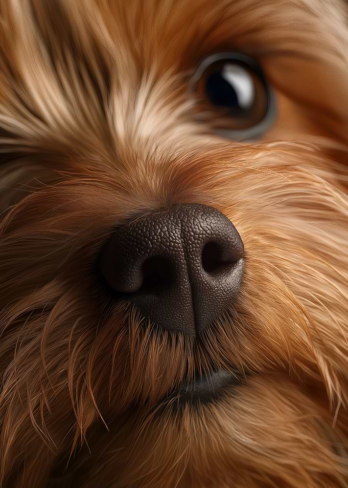 Close-up of a Yorkshire Terrier's face