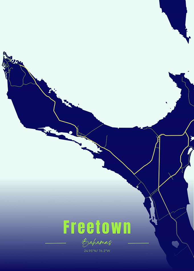 Freetown Bahamas Map
