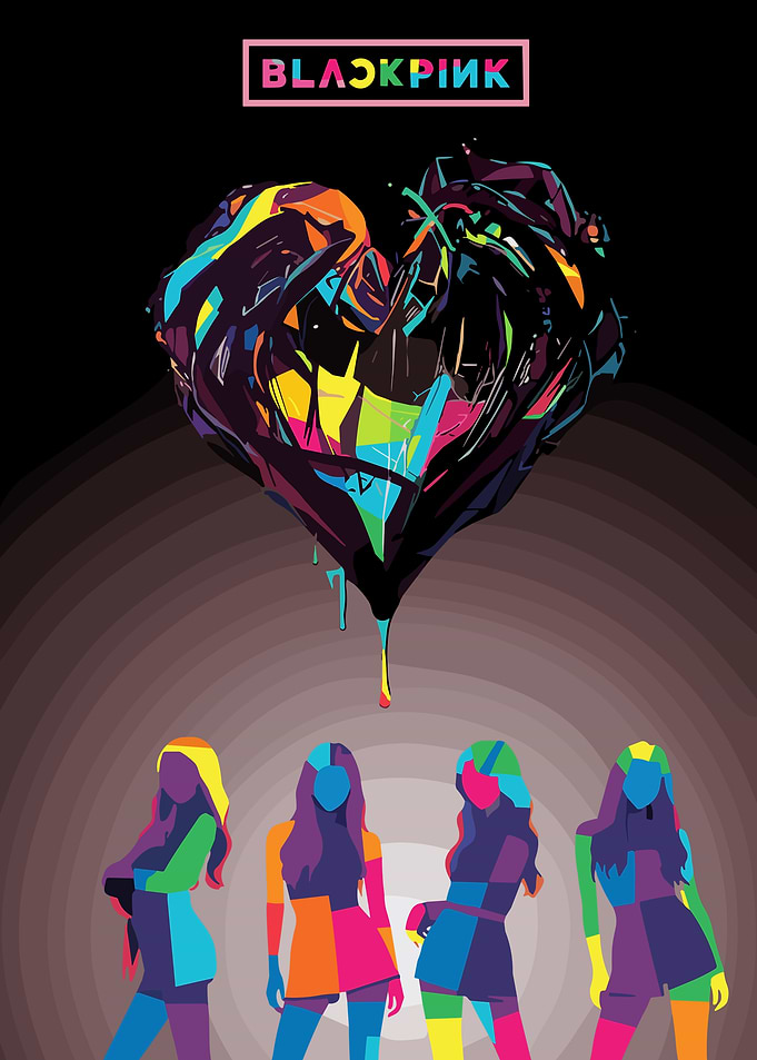 Blackpink Heart and Silhouettes