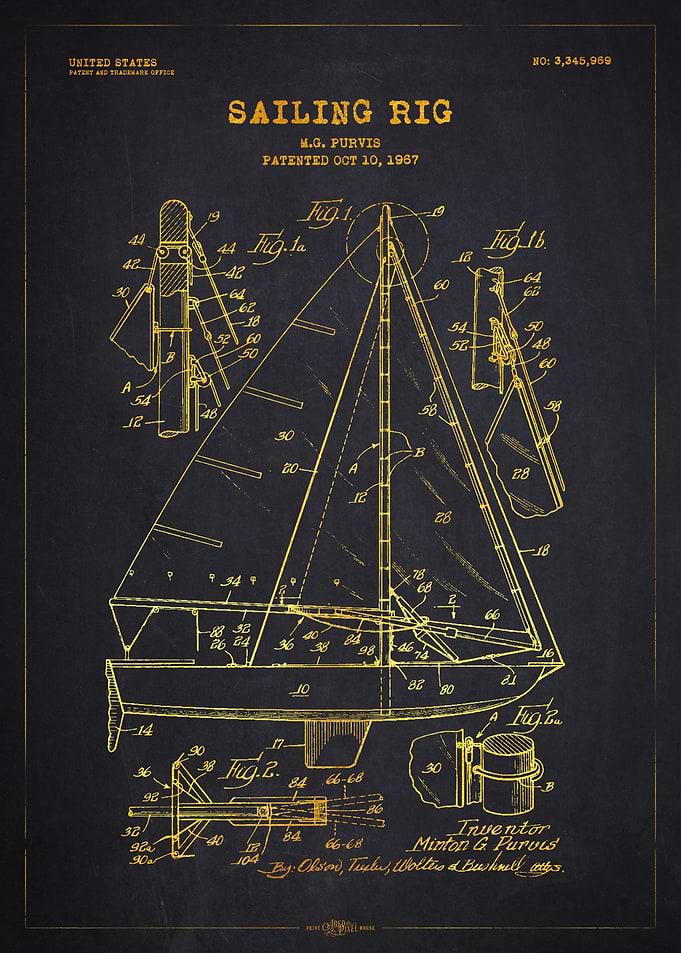 1967 Sailing Rig Patent Gold