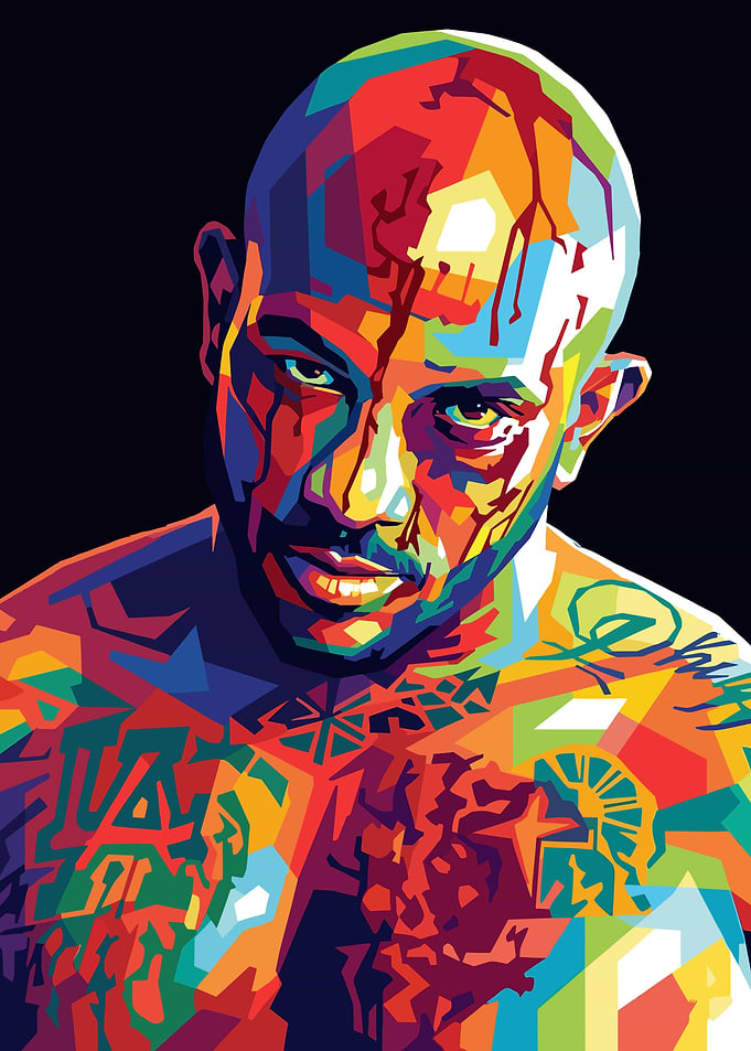 Colorful WPAP Portrait of a Man
