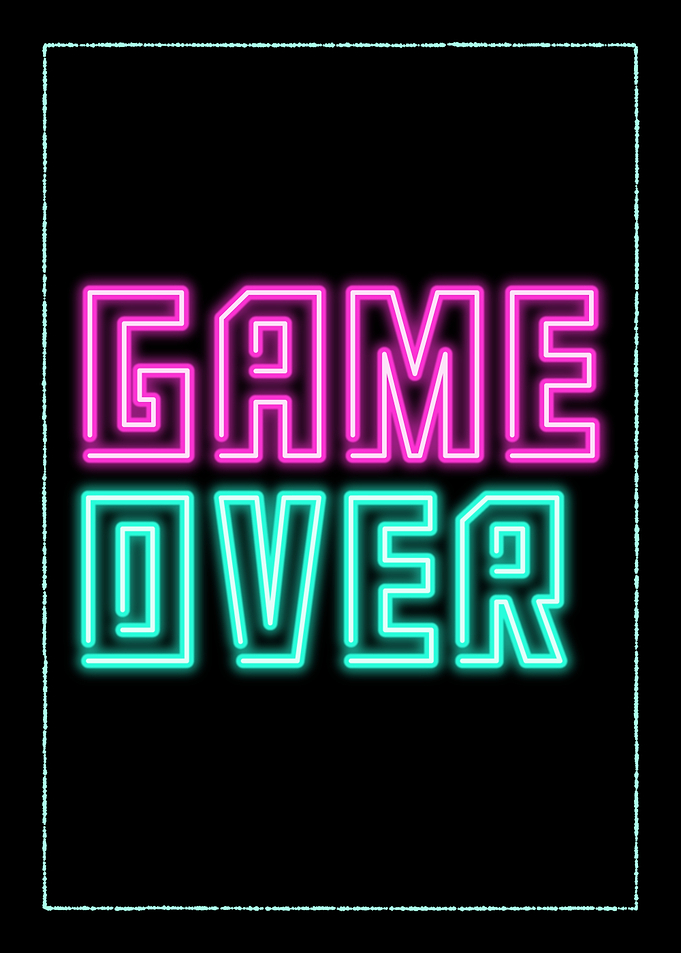 Game Over Neon Sign