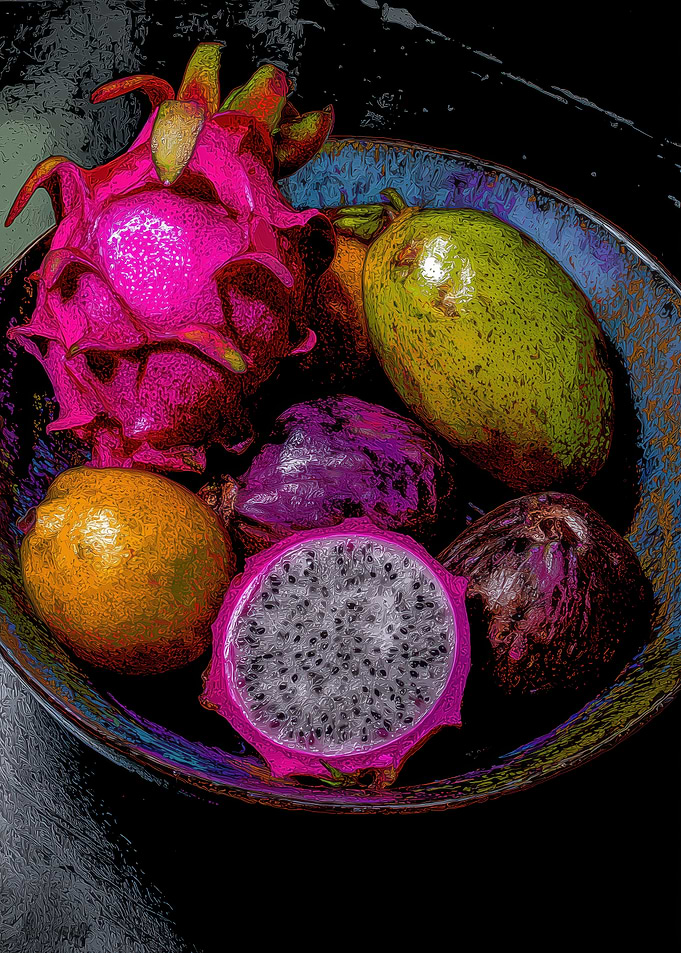 Exotic Fruits in a Bowl