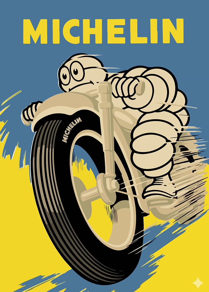 Michelin Man on a Motorcycle