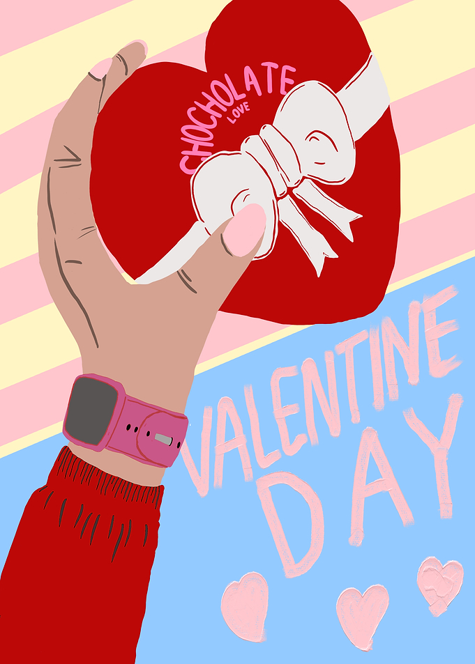 Hand Holding Valentine's Day Chocolate Box