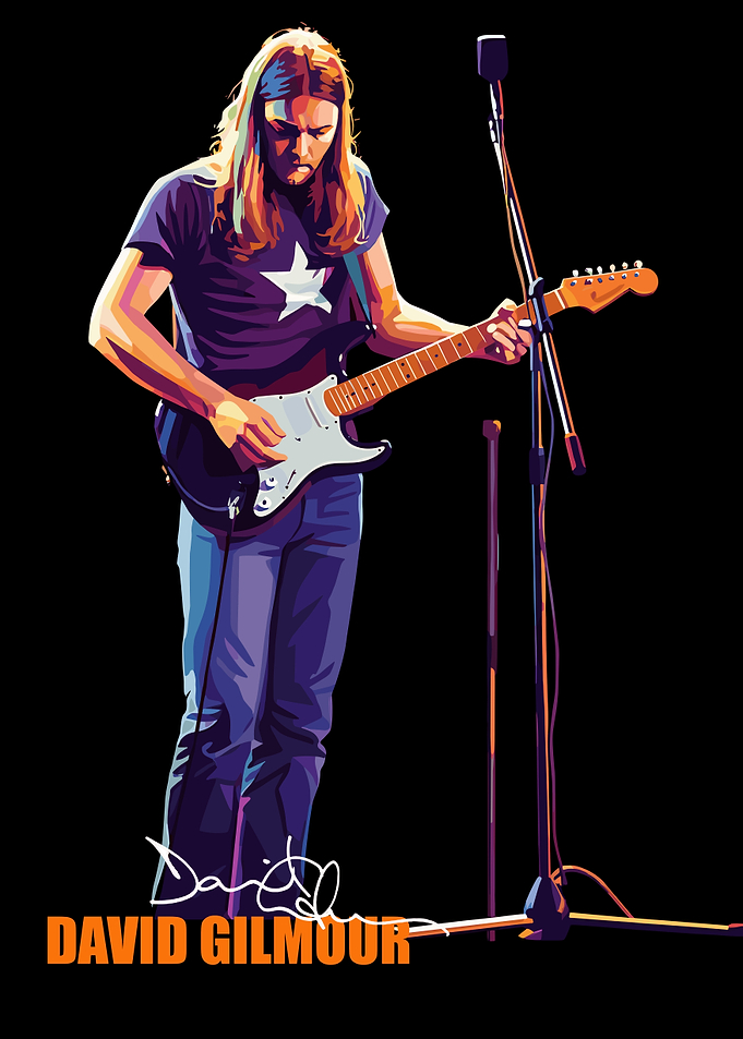 David Gilmour Playing Guitar