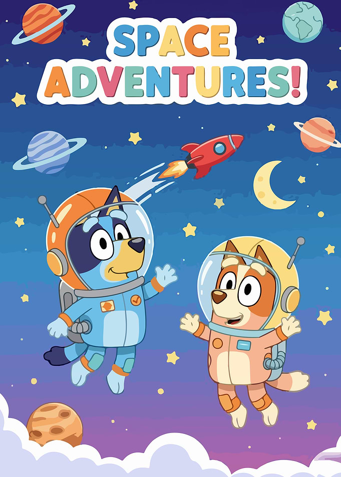 Bluey and Bingo Space Adventures