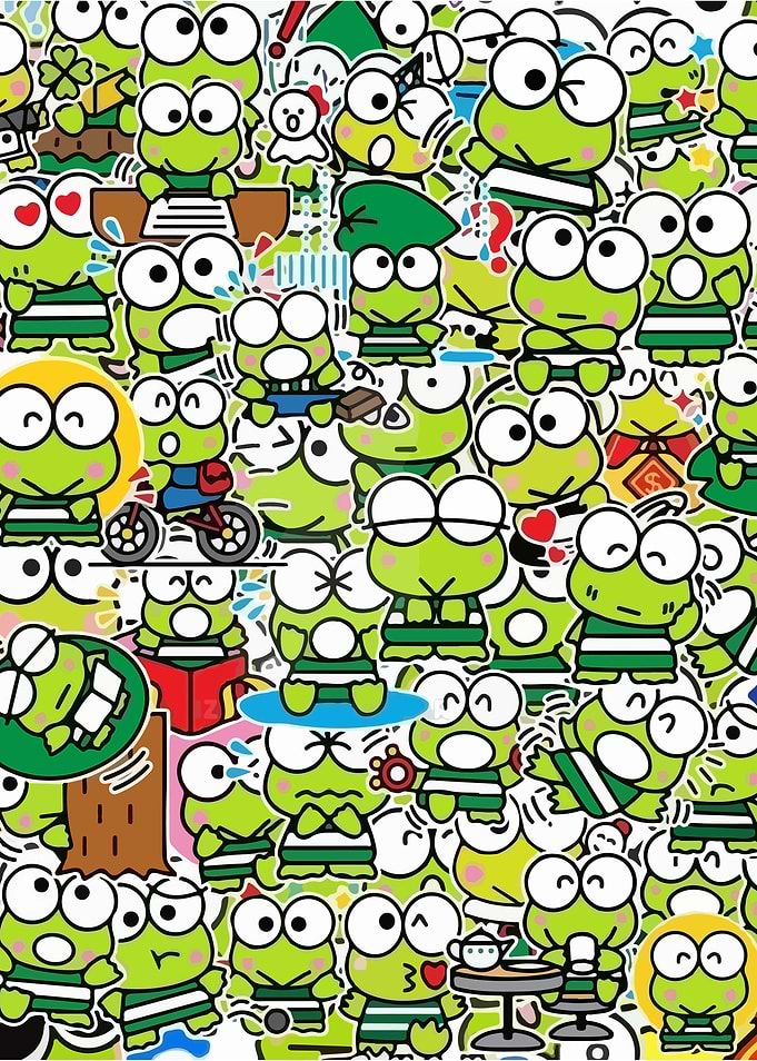 Keroppi Frog Stickers