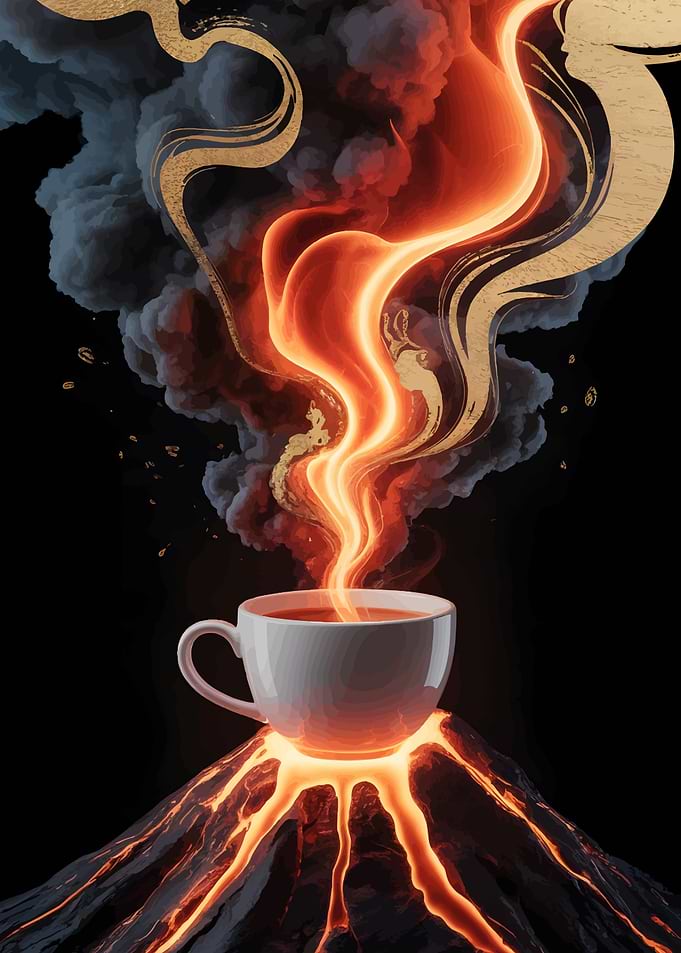 Volcanic Coffee Eruption