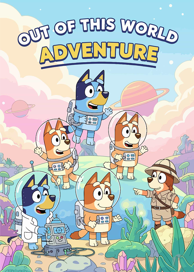 Bluey and Friends in Space Adventure