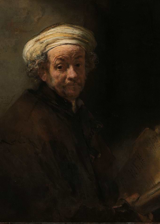 Rembrandt Self-Portrait with Turban and Book