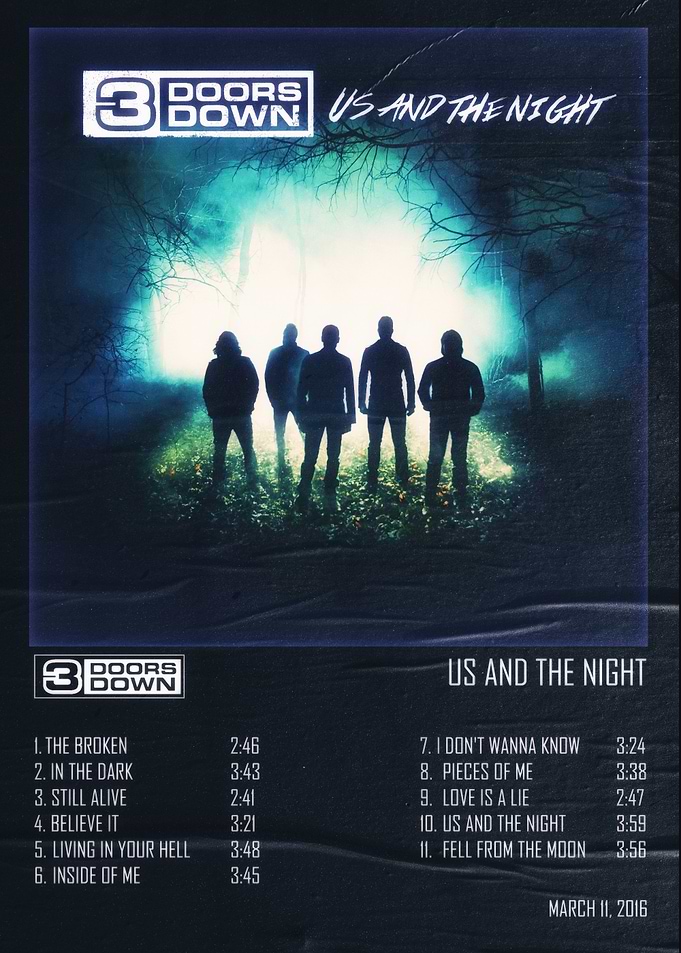 3 Doors Down Us and the Night Album Art