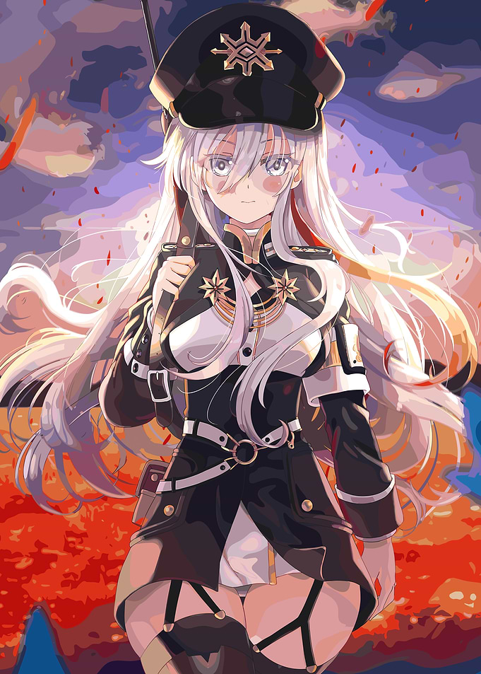 Anime Girl in Military Uniform