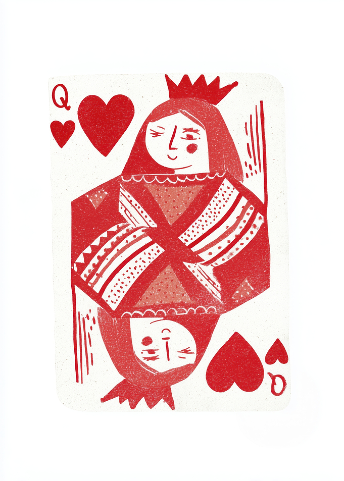 Queen of Hearts Playing Card