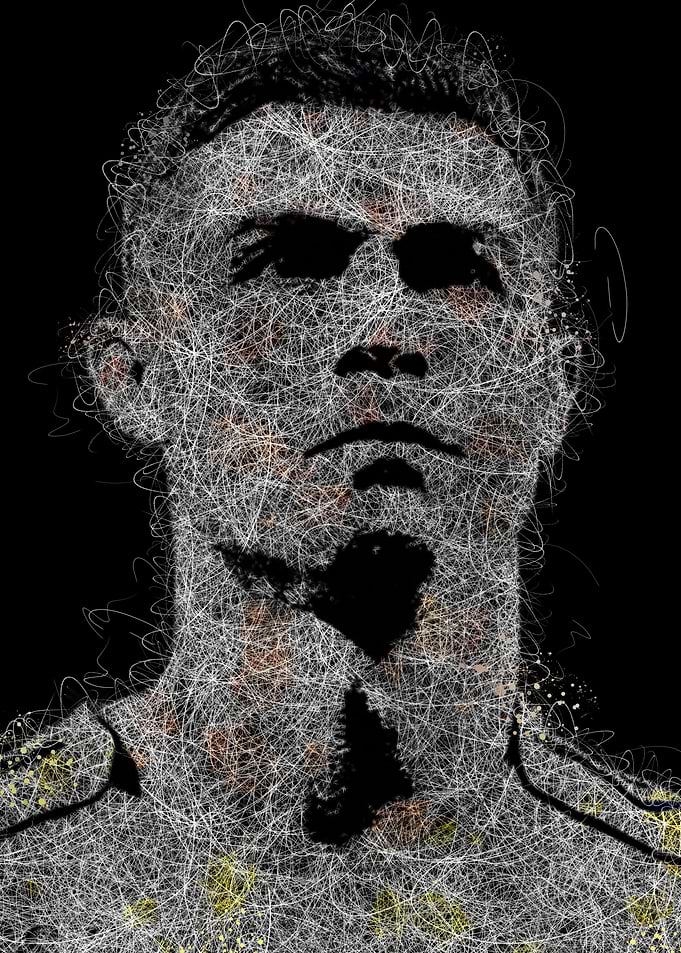 Cristiano Ronaldo Scribble Art Portrait