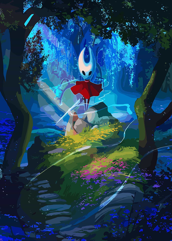 Hornet in a mystical forest