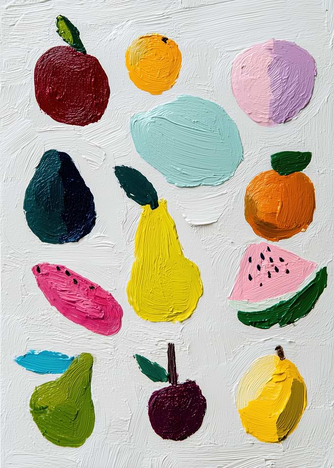Colorful Fruit Painting