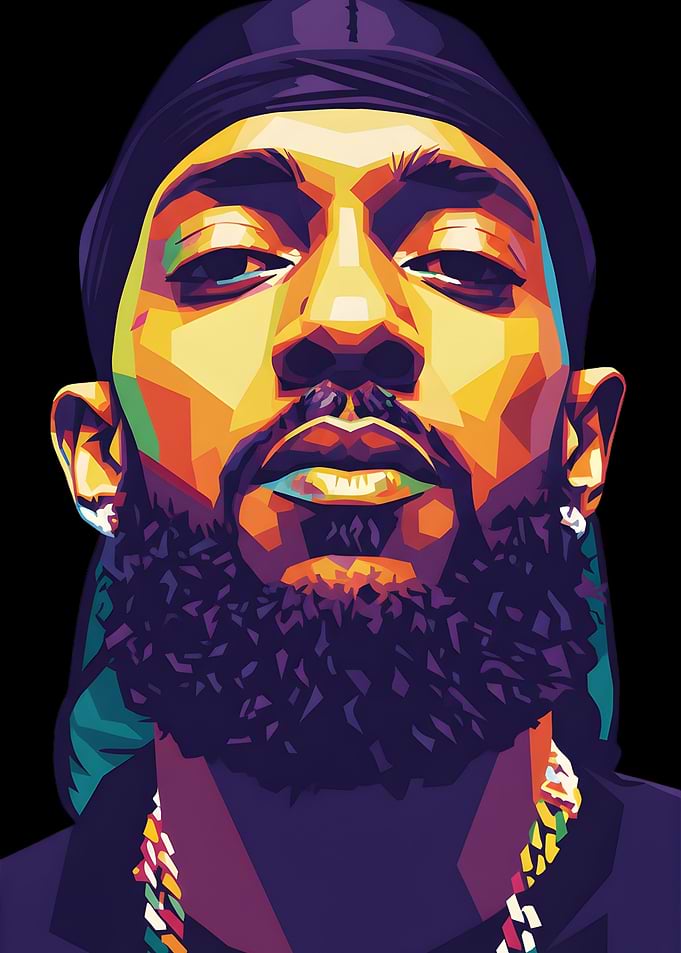 Nipsey Hussle Pop Art Portrait