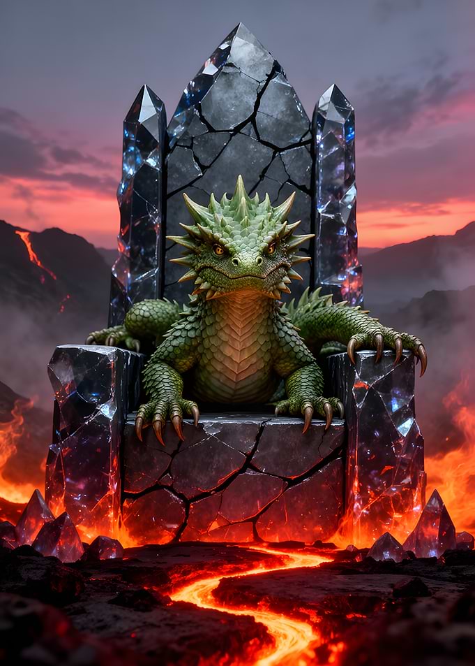 Dragon on a Crystal Throne