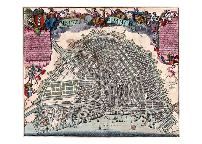 Antique Map of Amsterdam